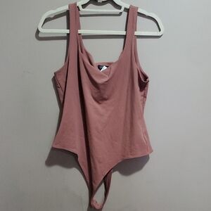 Bananna Republic Women's Brown Sleeveless Bodysuit Size Large